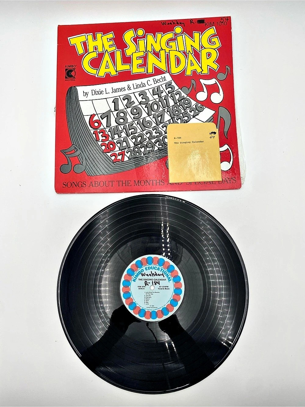 Kimbo Educational The Singing Calendar Vinyl Record Album